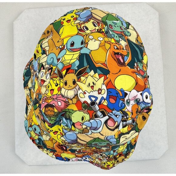 Pokemon Bucket Hat Multi-Character All-Over Print 2015 Gamer One Size Fits Most - Picture 5 of 7